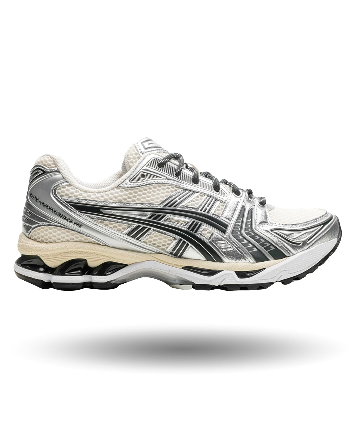 ASICS GEL-Kayano 14 unisex trainers in Cream Silver Black