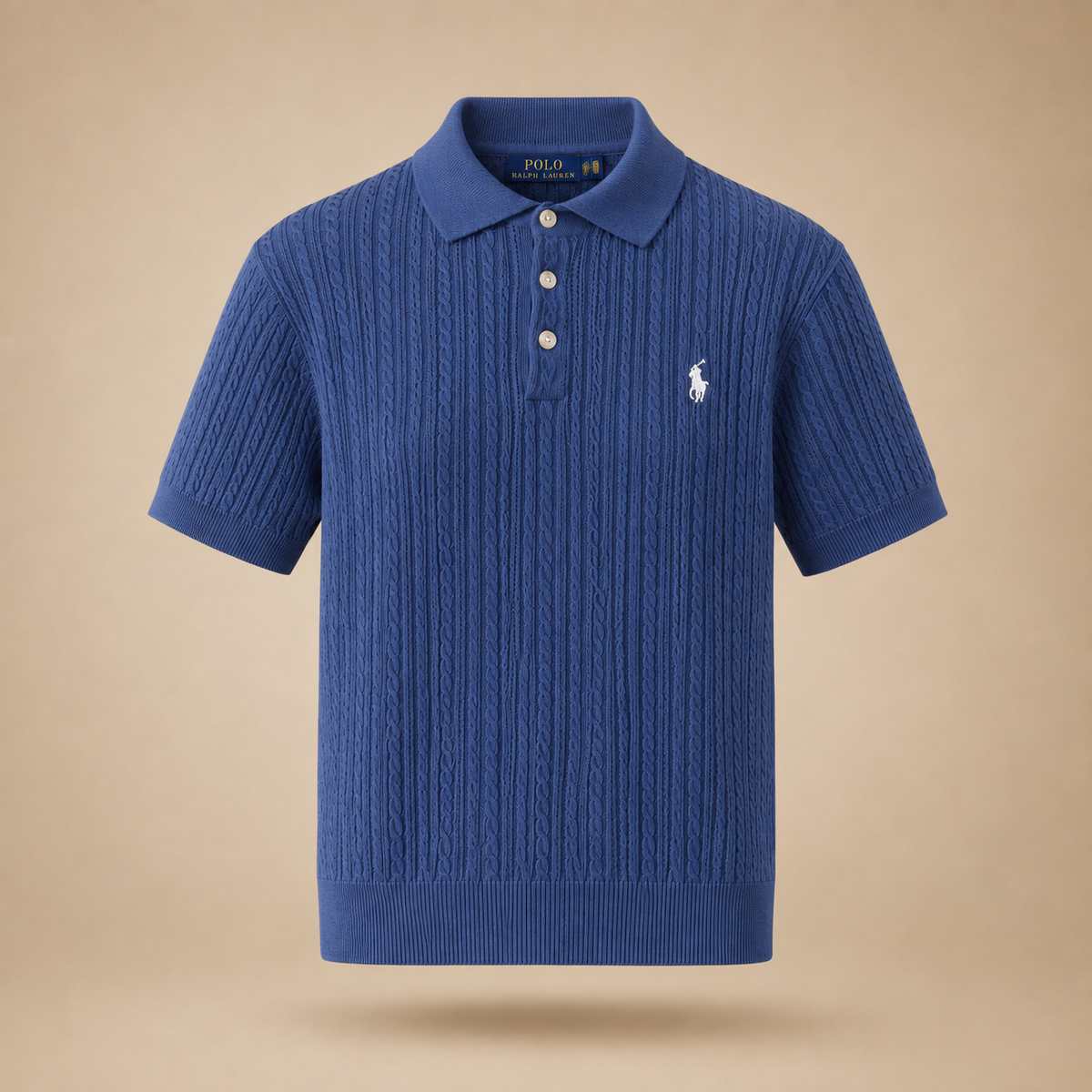 Polo Ralph Lauren Women’s Cable-Knit Short-Sleeve Polo Shirt