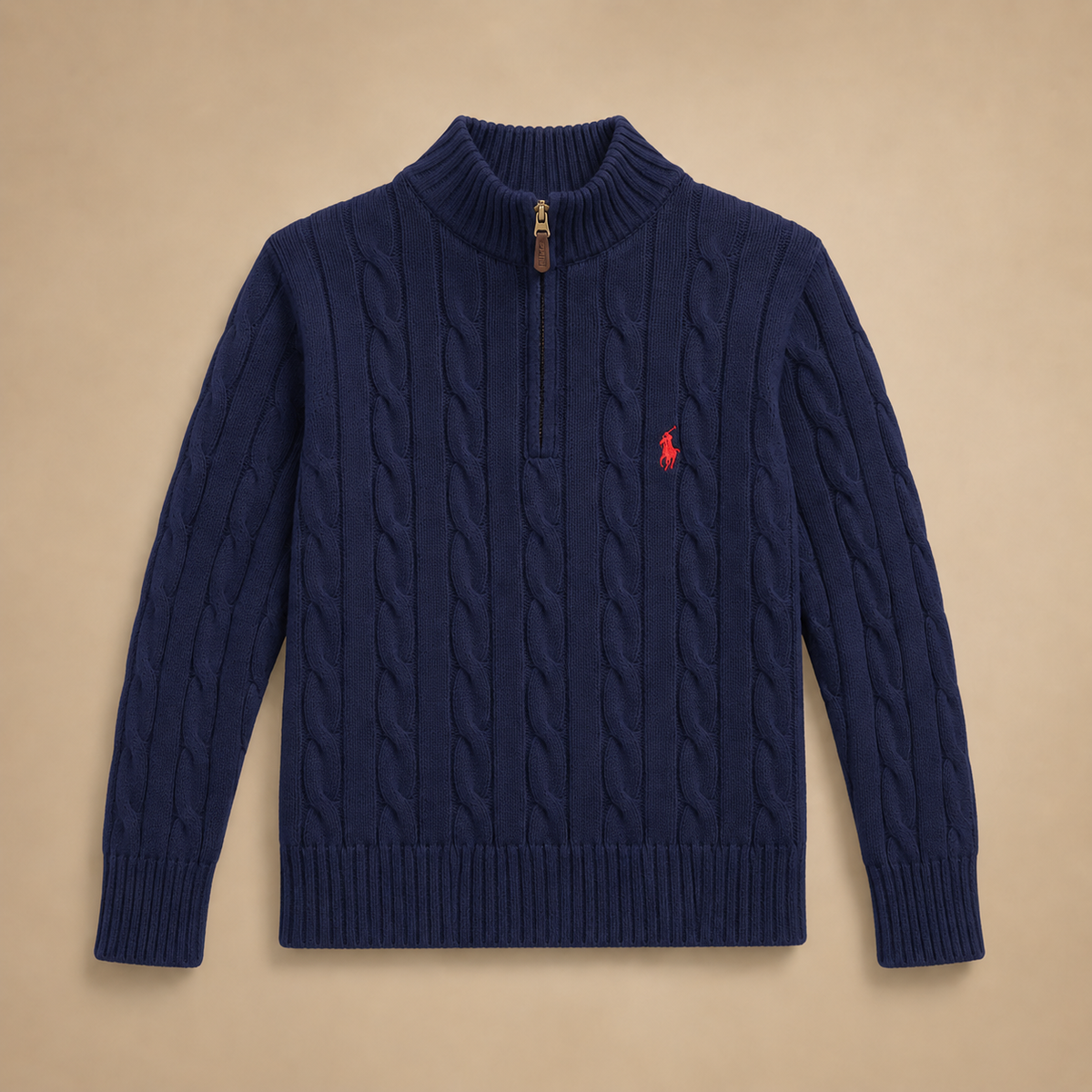 Polo Ralph Lauren Women’s Cable-Knit Cotton Jumper – Zip Neck