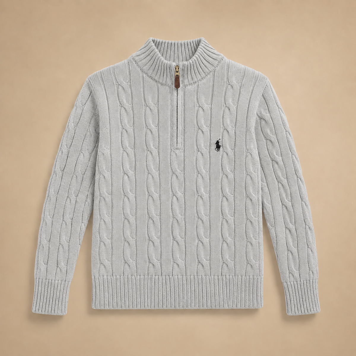 Polo Ralph Lauren Women’s Cable-Knit Cotton Jumper – Zip Neck
