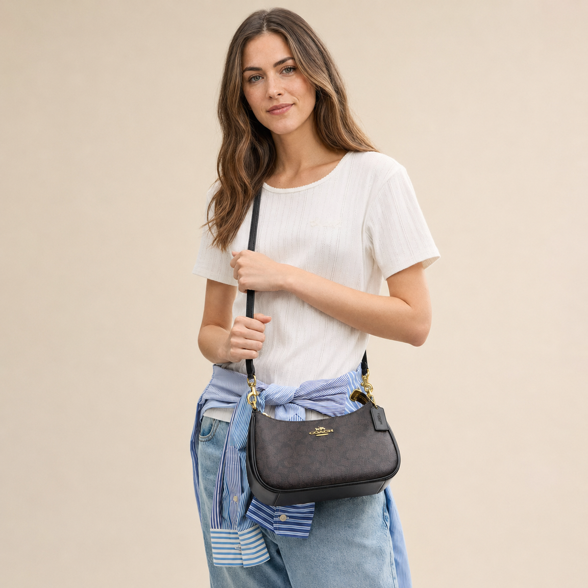 Coach Teri Shoulder Bag in Signature Canvas