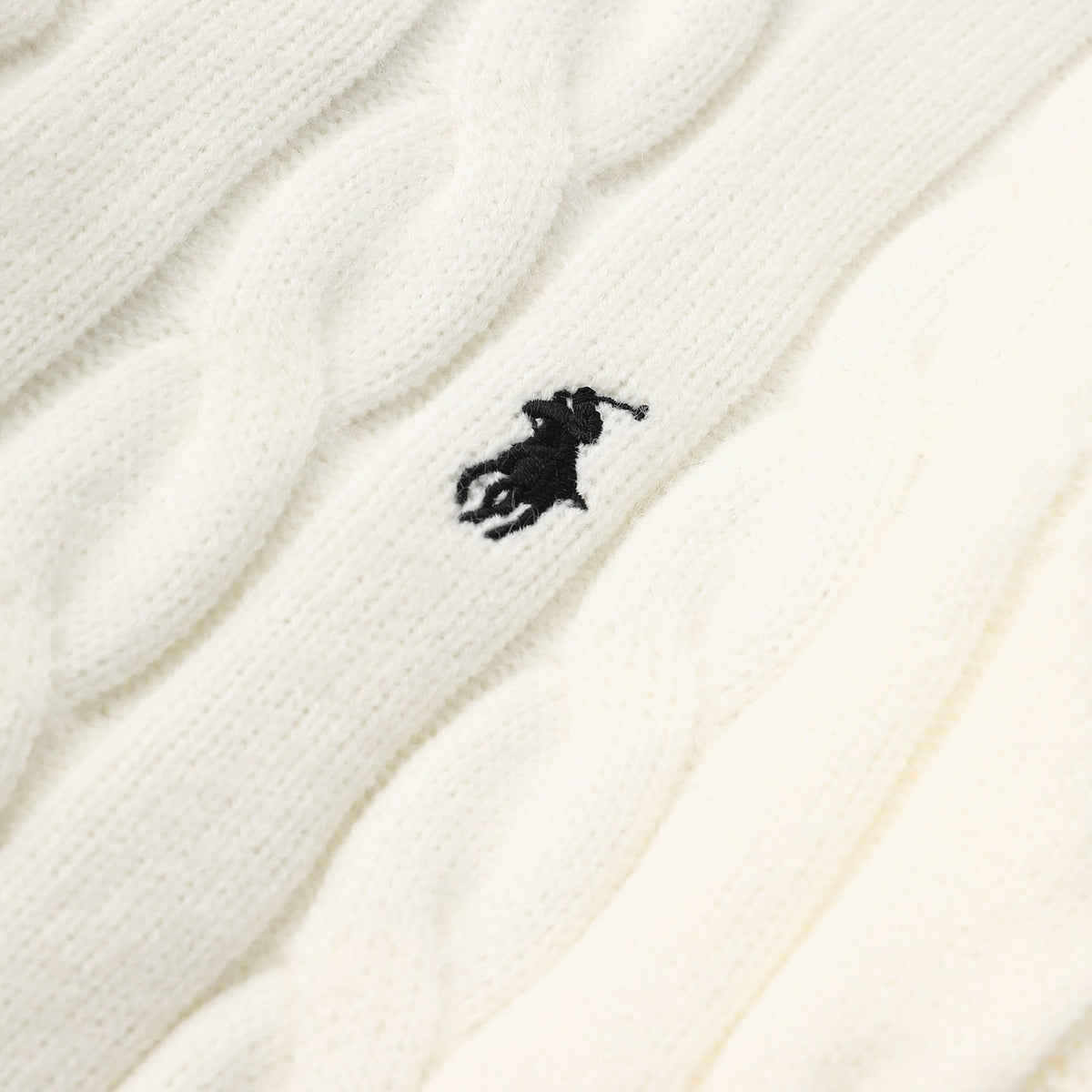 Polo Ralph Lauren Women’s Cable-Knit Cotton Jumper – Zip Neck