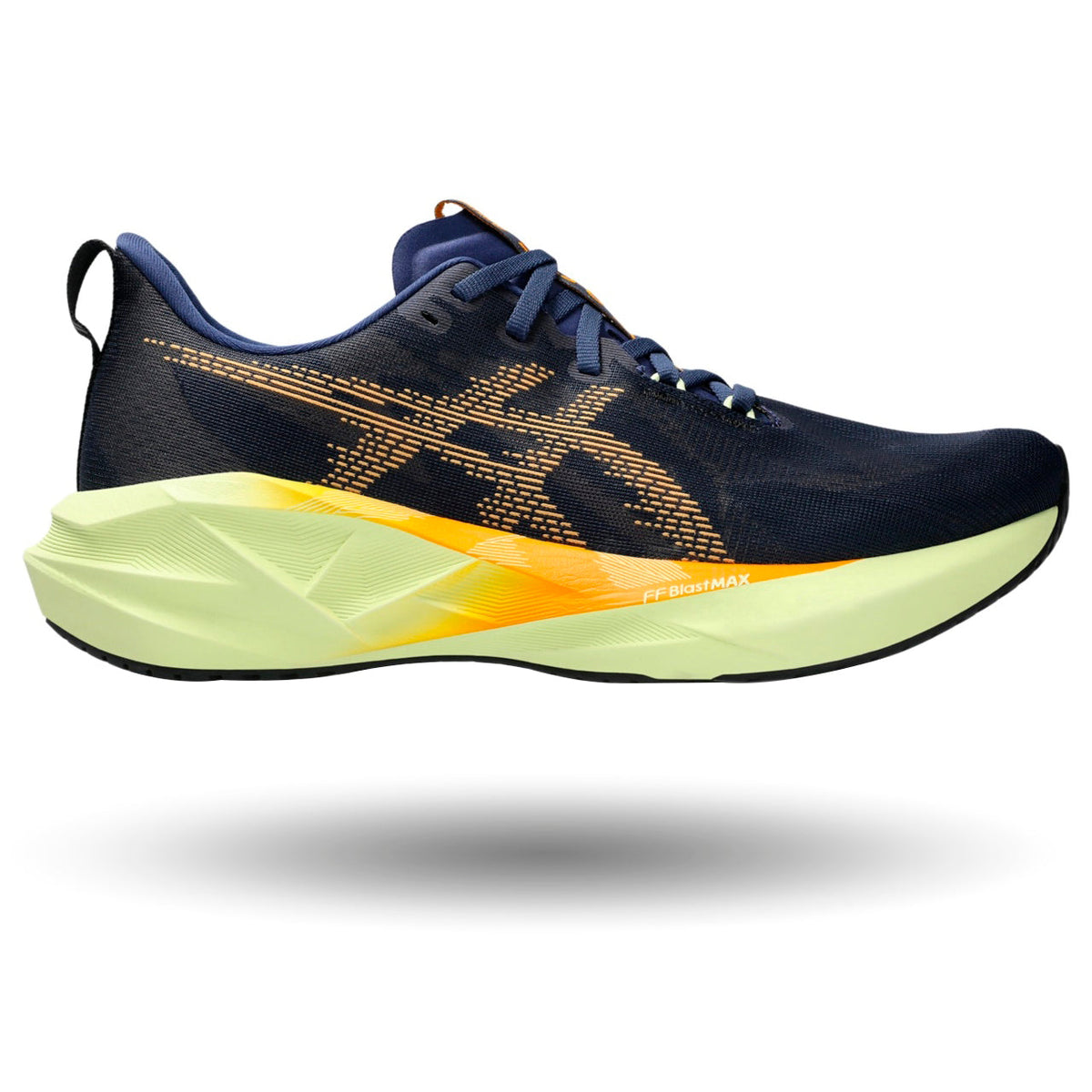 ASICS Novablast 5 women’s running shoes in Midnight Lime