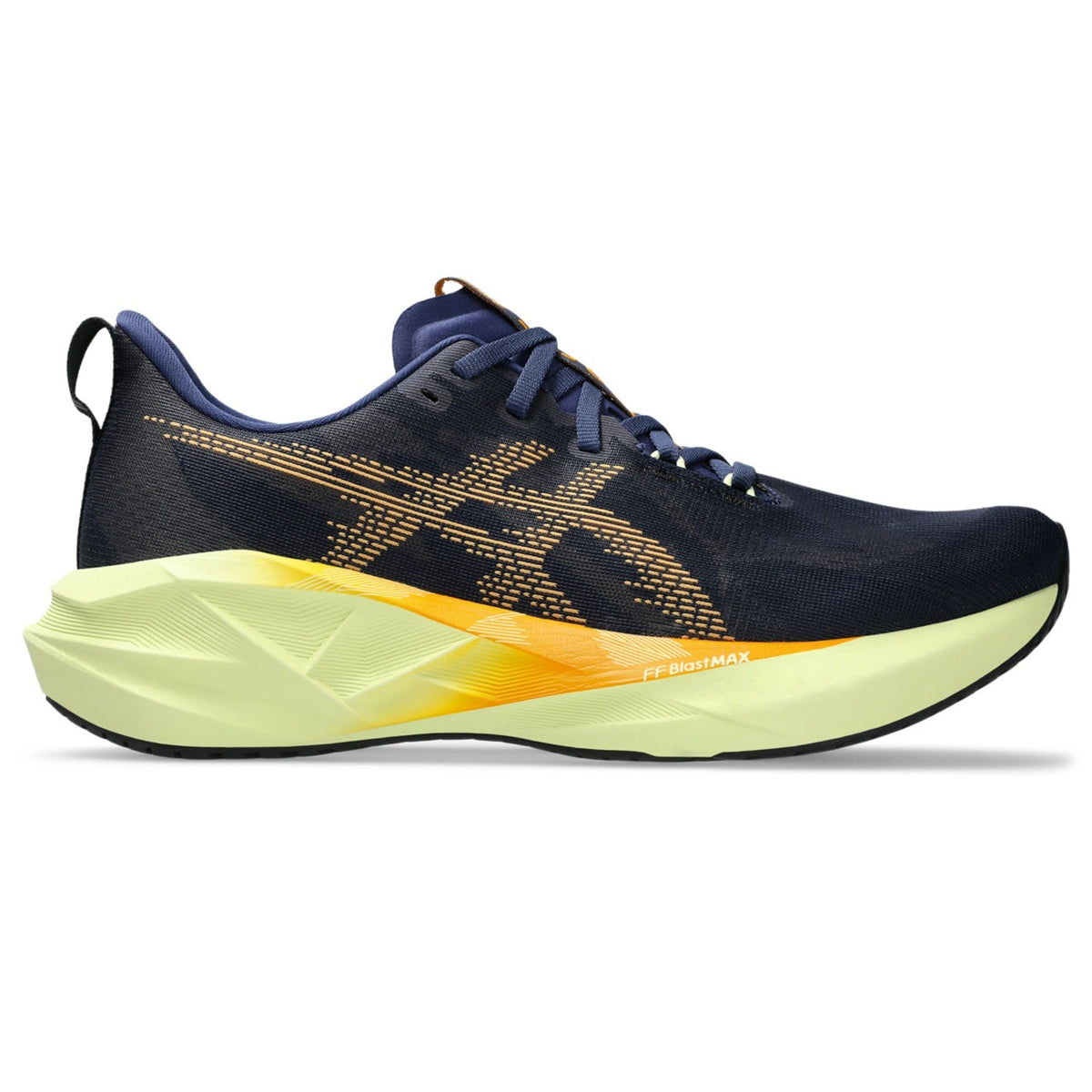 ASICS Novablast 5 women’s running shoes in Midnight Lime