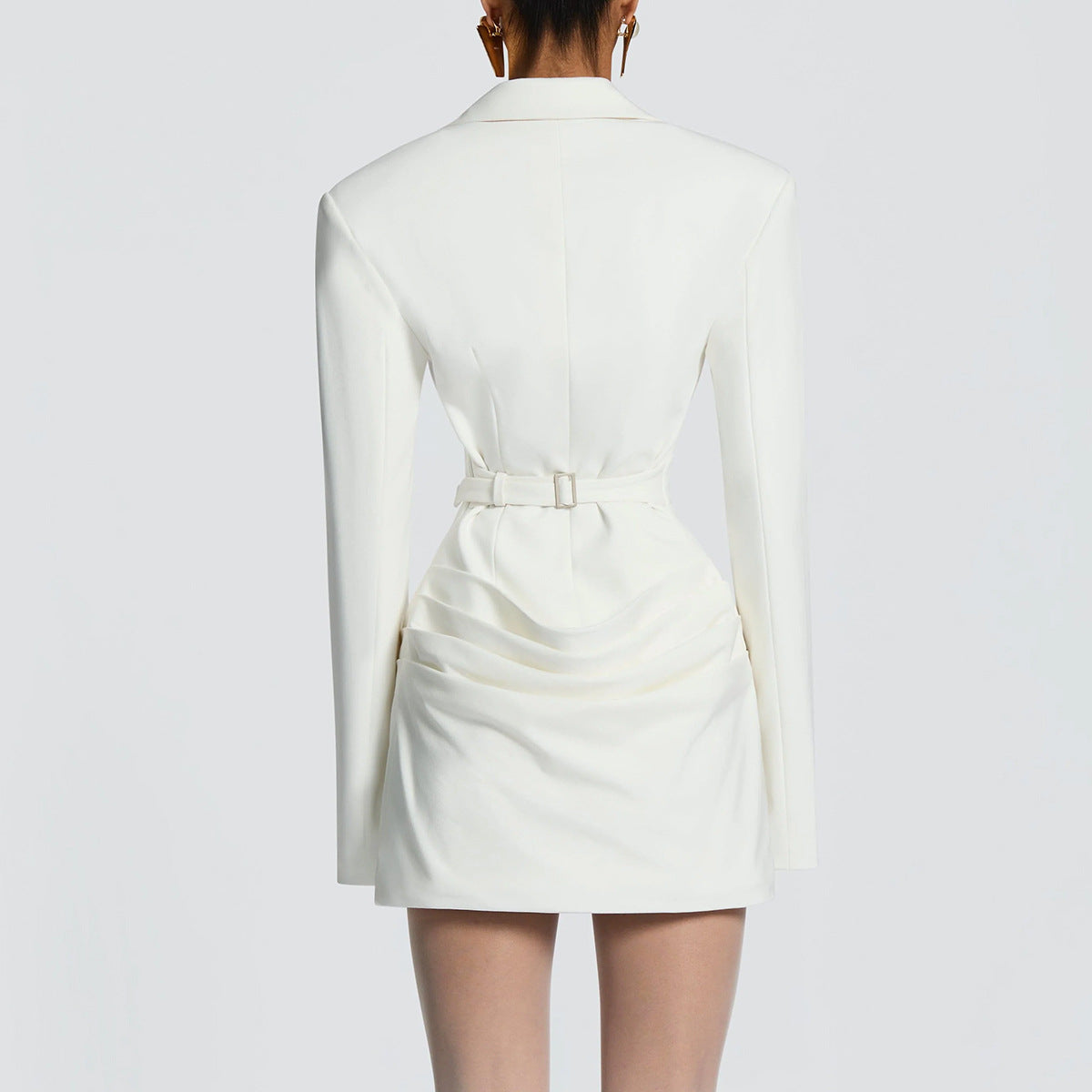 Women's Deep V Blazer Mini Dress for Party and Celebrations