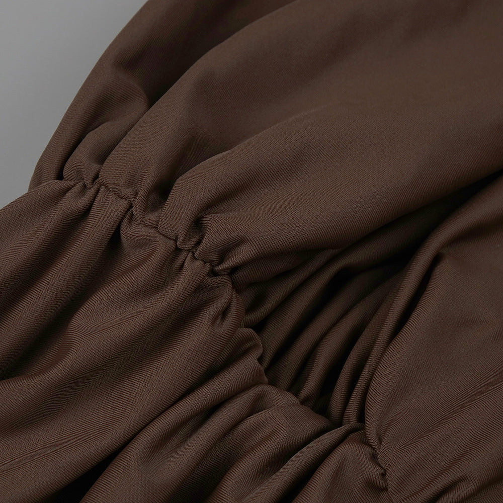 Women's Elegant Waist-Cinching Maxi Dress for Dinner Party and Casual Outing