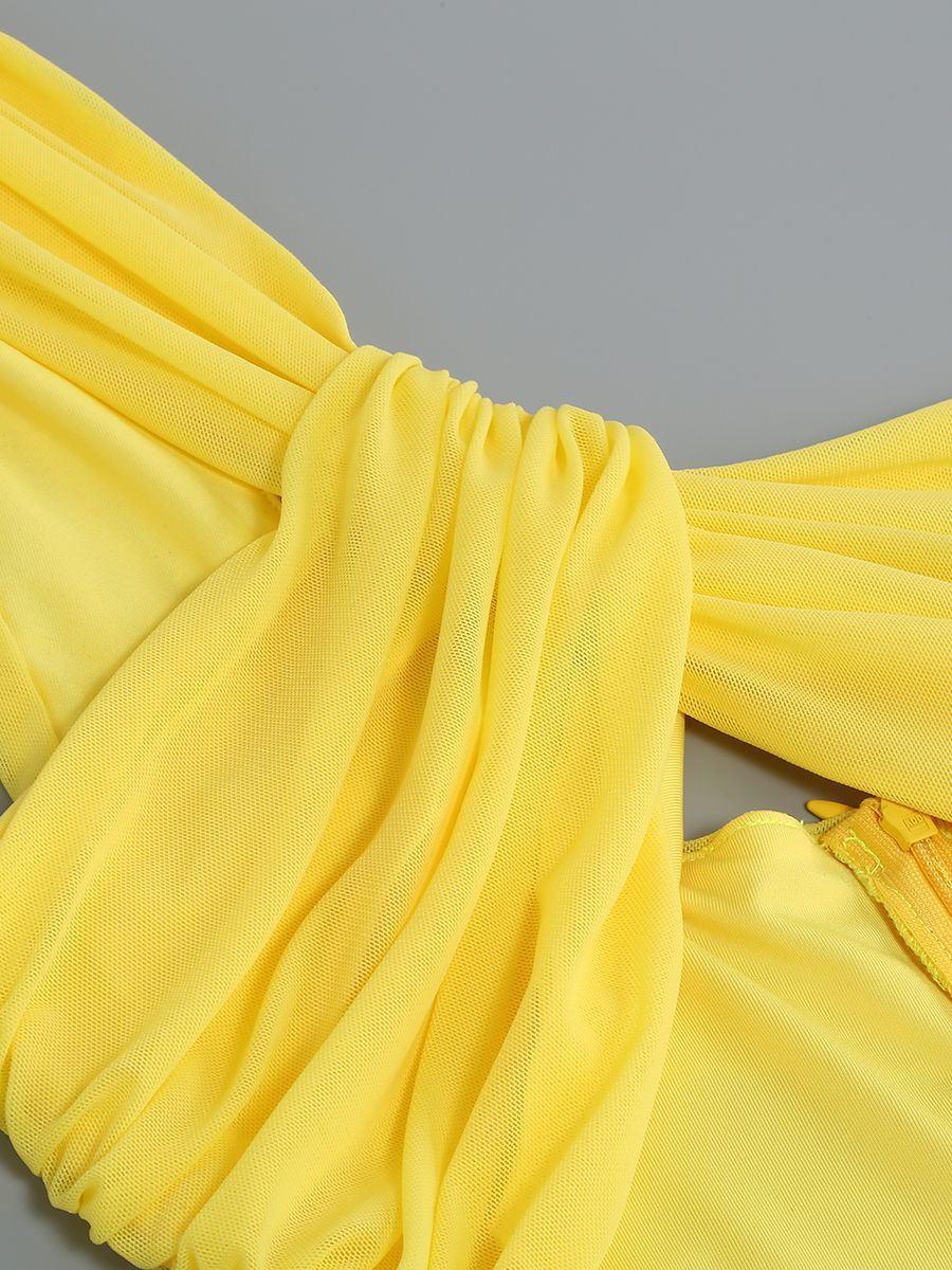 Women's One-Shoulder Cut-Out Maxi Dress for Vacation & Party