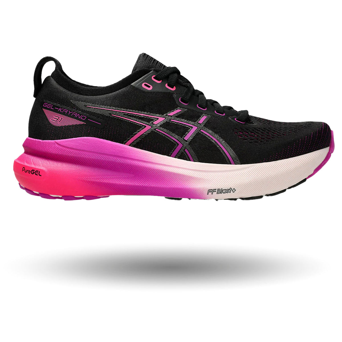 ASICS GEL-Kayano 31 women’s running shoes in Black Purple