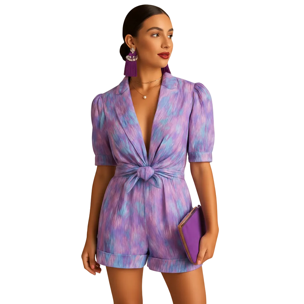 Pink Aria short summer jumpsuit