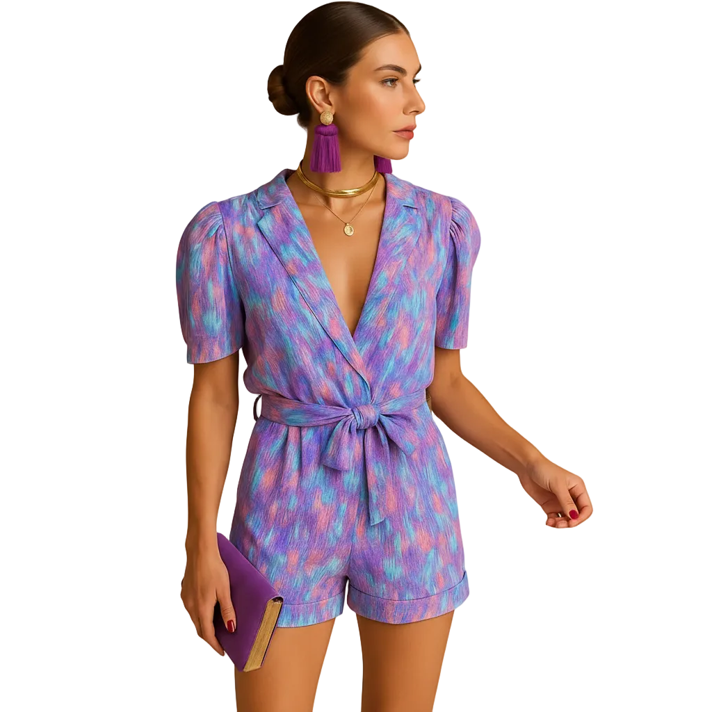 Side profile of Aria summer romper