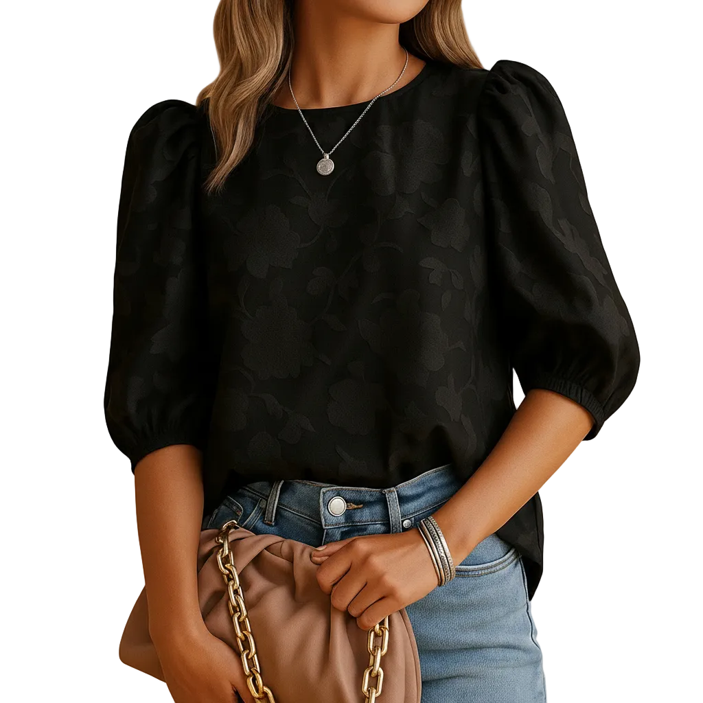 Pink floral elegant top for women