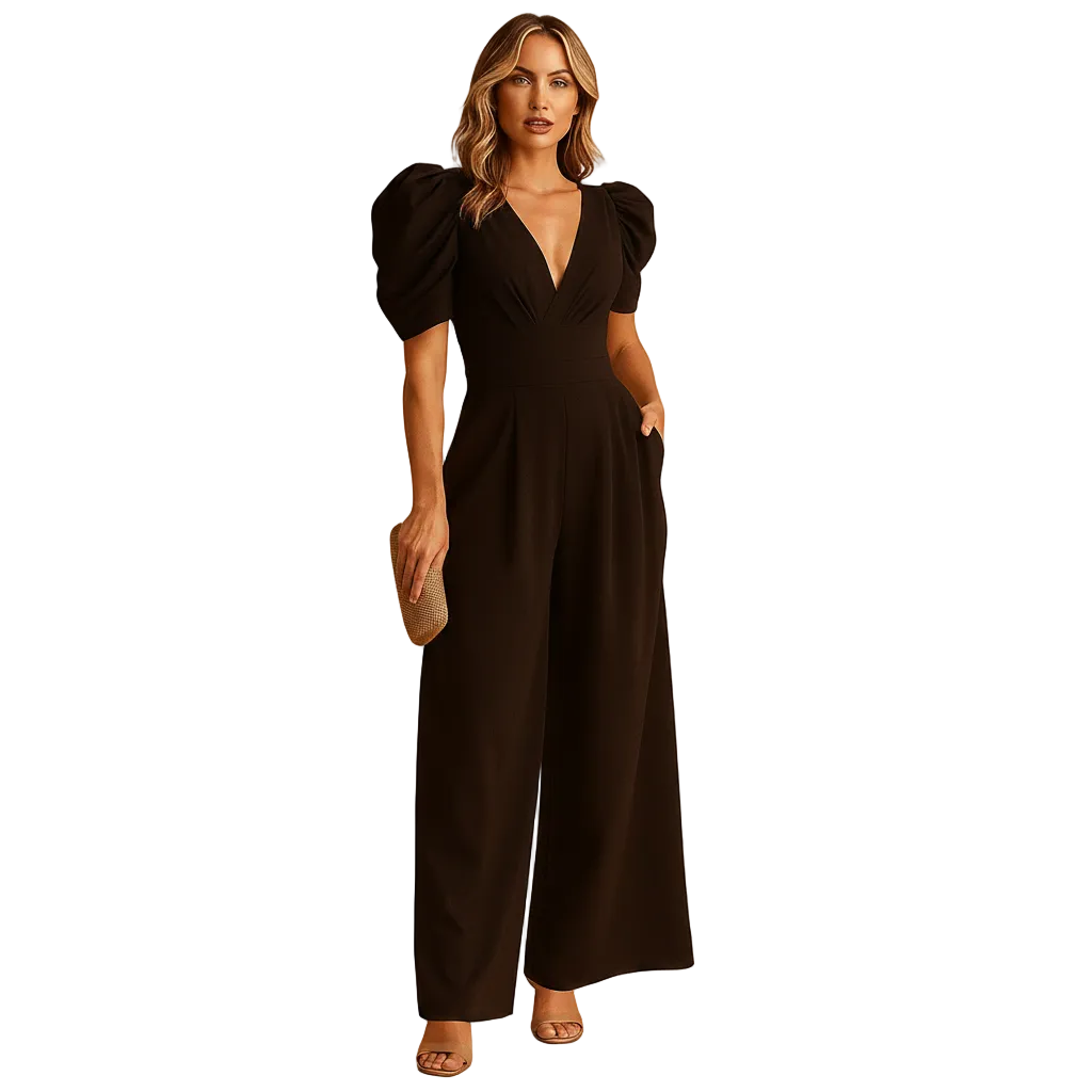 Back view of Delilah elegant jumpsuit