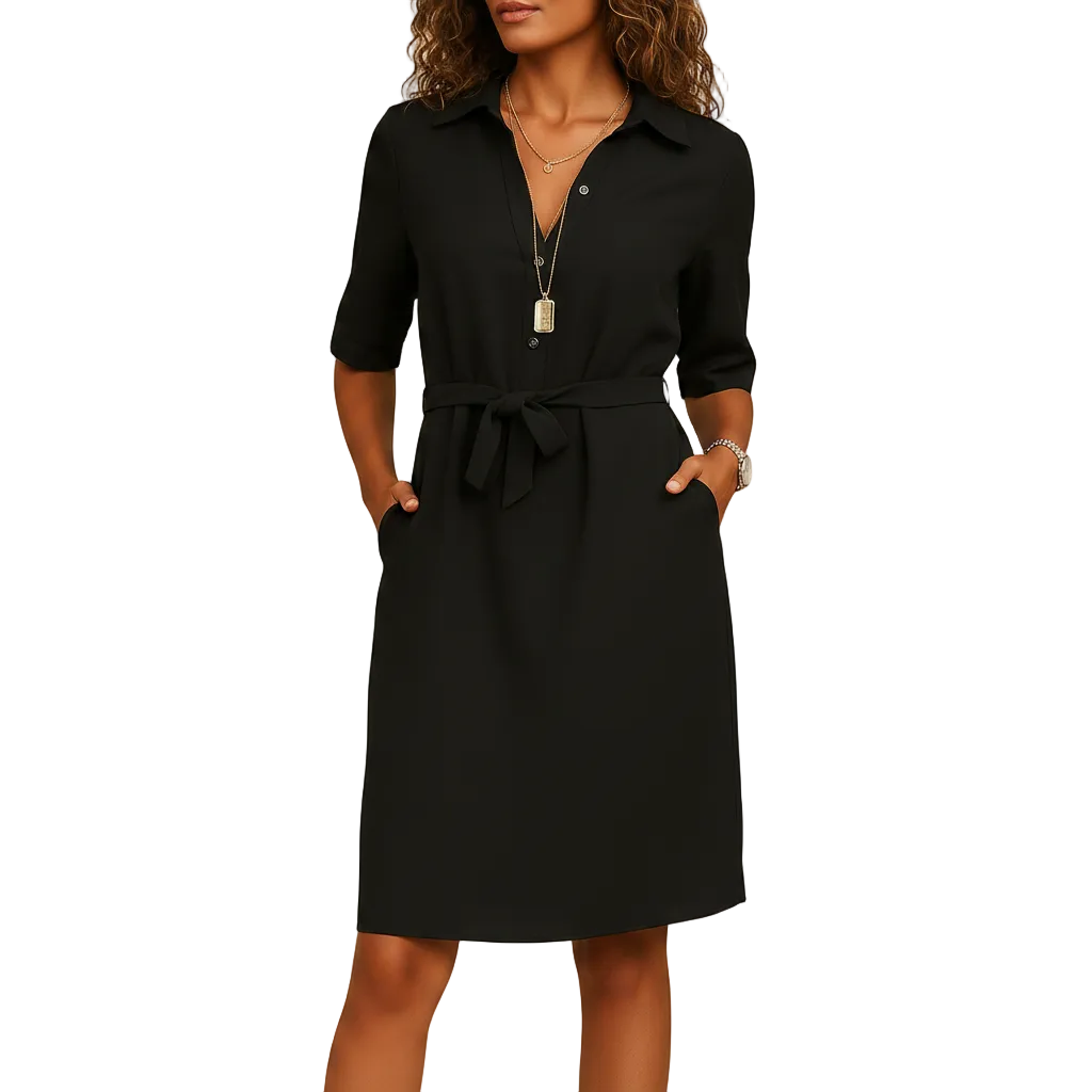 Grace elegant midi dress for women front view