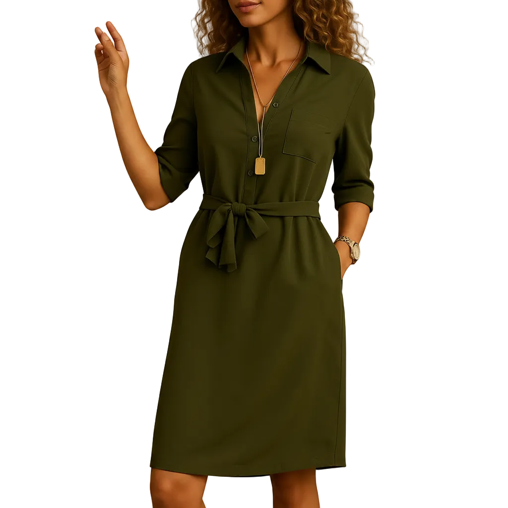 Side profile of Grace elegant women dress