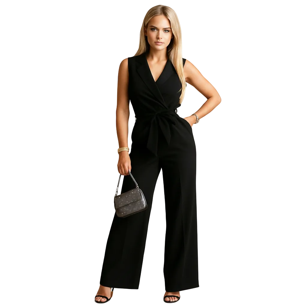 Pink Harper wrap jumpsuit women