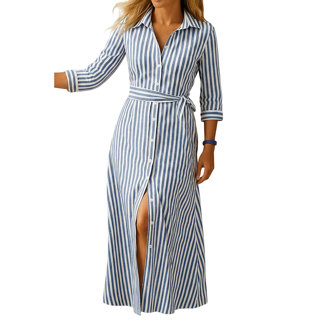 Isla long summer dress for women front view