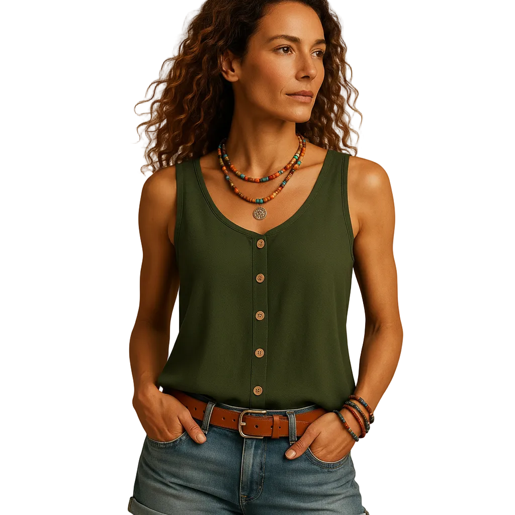 Orange casual summer top for women