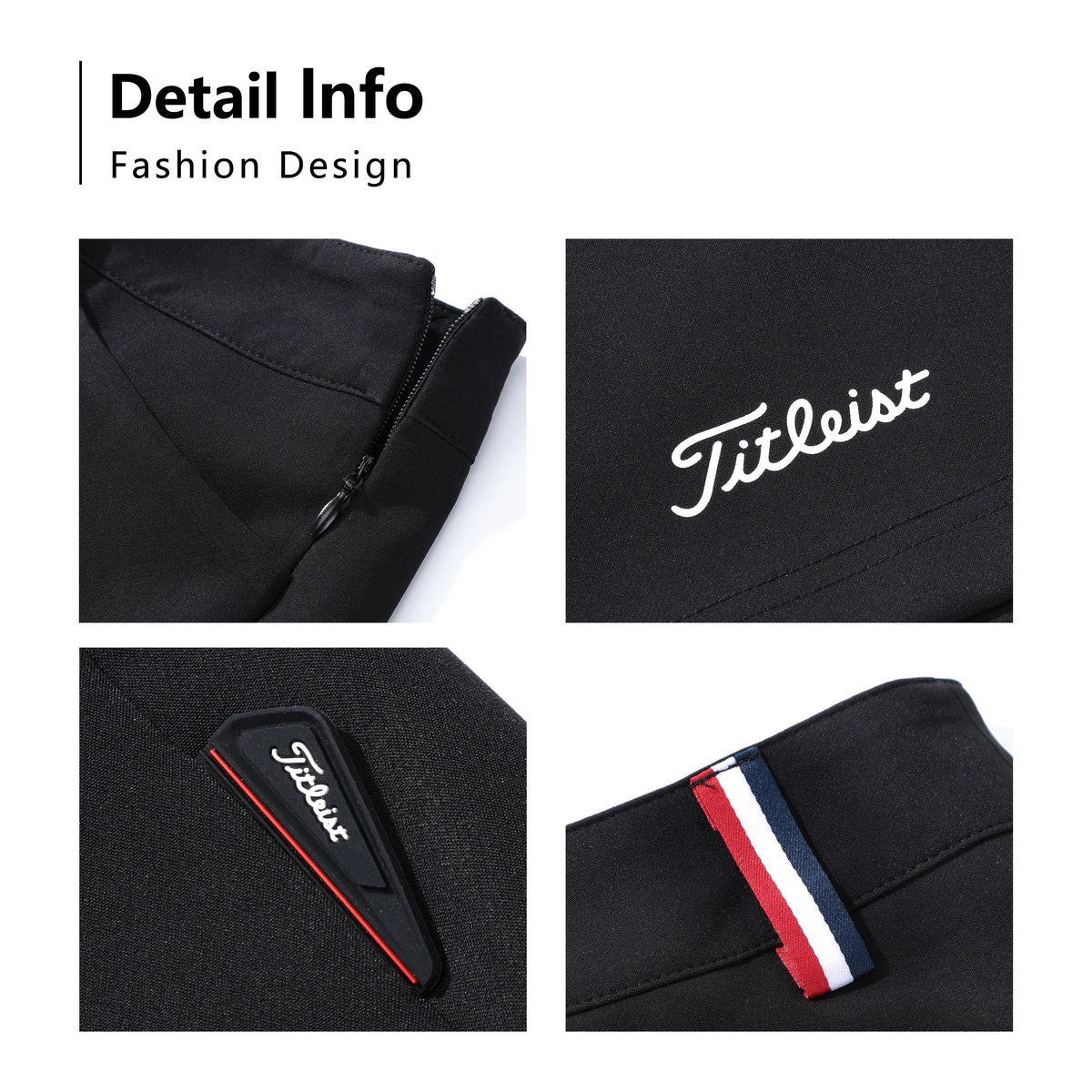 Titleist Tour-Fit high-waisted women's golf skirt with inner compression shorts